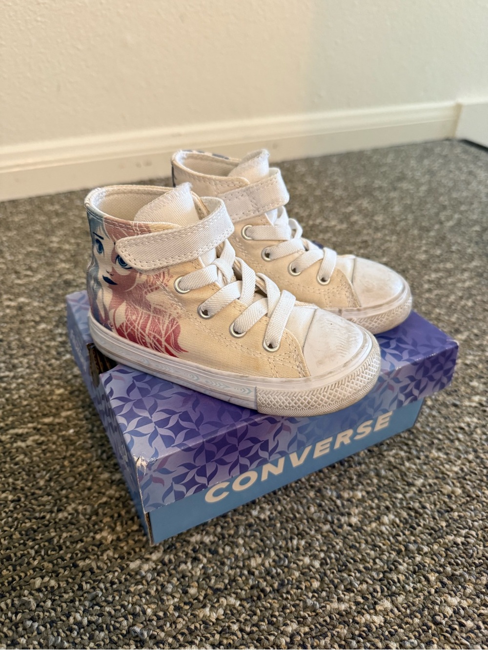 Converse x Disney Elsa Kids White High-Top Sneakers
